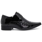 Sapato Masculino Altura Jota Pe Couro Verniz Preto +6,5cm Preto