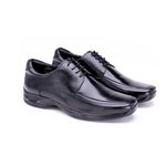 Sapato Jota Pe Couro 3d Conforto Aumenta Altura +6,5cm 79653 Preto