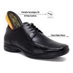 Sapato Jota Pe Couro 3d Conforto Aumenta Altura +6,5cm 79653 Preto