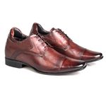 Sapato Social Masculino Rafarillo Alth Com Salto 7cm Preto Marrom Original 53003 Mogno