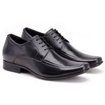 Sapato Social Masculino Jota Pe Aumenta Altura 6,5cm Couro Preto