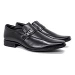 Sapato Social Masculino Couro Jota Pe Conforto Airbag Fivela Preto