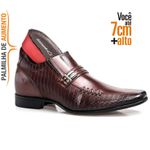 Sapato Rafarillo Alth Aumenta Altura 7cm 3263 Marrom Mogno Mogno