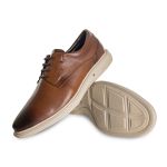 Sapato Masculino Social Oxford Jota Pe 3d Couro Casual 82564 Marrom