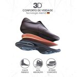 Sapato Social Masculino Jota Pe Cadarço Couro Conforto 3d Preto