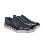 Sapato Social Rafarillo Casual Esportivo Boston em Couro Preto Café Lançamento 99003 Preto