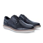 Sapato Social Rafarillo Casual Esportivo Cadarço Couro Legítimo Preto Café Oxford 99004 Preto