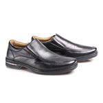 Sapato Rafarillo Conforto Extra Preto Couro 39001 Duo Air Preto
