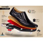 Sapato Rafarillo Conforto Extra Preto Couro 39001 Duo Air Preto