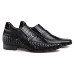 Sapato Rafarillo Alth Aumenta Altura 7cm Preto 3261 Couro Preto