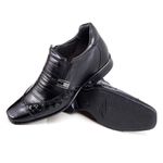 Sapato Social Rafarillo Vegas Aumenta Altura Em Couro 3283 Preto