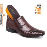Sapato Social Rafarillo Vegas Aumenta Altura Em Couro 3283 Mogno