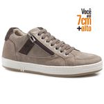 Tênis Casual Masculino Rafarillo Couro Você 7cm +Alto 28003 Cinza