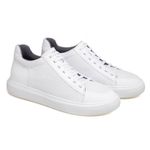Tênis Masculino Rafarillo Alth Em Couro Aumenta Altura 7cm Branco