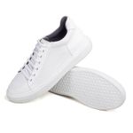 Tênis Masculino Rafarillo Alth Em Couro Aumenta Altura 7cm Branco