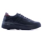 Tênis Masculino Jota Pe 5G 3D Em Couro Aumenta 6,5cm Altura Preto All Black