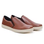 Tênis Casual Masculino Slip On Sintético camel