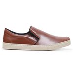 Tênis Casual Masculino Slip On Sintético camel