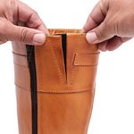 Bota Montaria Feminina Couro whisky