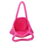Bolsa De Praia Feminina Atoalhada Pompom Estilo Sacola Zíper Rosa