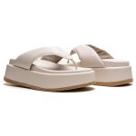 Papete Plataforma Feminina Asa Delta Off white Isadora