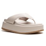 Papete Plataforma Feminina Asa Delta Off white Isadora