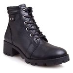Coturno Feminino Tratorado Couro Legitimo Preto Kira