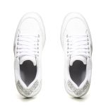 Tênis Casual Feminino Com Strass Branco