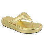 Sandália Papete Tamanco Dourado Helena