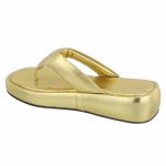 Sandália Papete Tamanco Dourado Helena