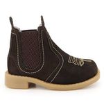 Bota Infantil Botina Texana Couro Legitimo Cawboy Café Café