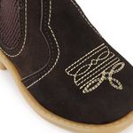 Bota Infantil Botina Texana Couro Legitimo Cawboy Café Café