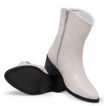 Bota feminina western texana Sofia Off White