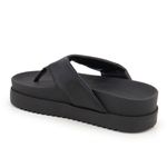 Sandalia Chinelo Papete Feminina Asa Delta Flat Plataforma Dani Preta