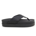 Sandalia Chinelo Papete Feminina Asa Delta Flat Plataforma Dani Preta