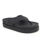 Sandalia Chinelo Papete Feminina Asa Delta Flat Plataforma Dani Preta