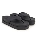 Sandalia Chinelo Papete Feminina Asa Delta Flat Plataforma Dani Preta