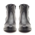 Bota Couro Legítimo Feminina Cano Curto Preto Zoe
