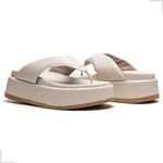 Papete Plataforma Feminina Asa Delta Off white Isadora