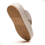Papete Plataforma Feminina Asa Delta Off white Isadora