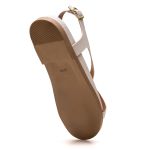 Papete Feminina Napa com Detalhe de Metal Off white Luna