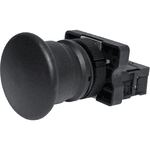 Botão Cogumelo Pulsador Metaltex Preto P20AMR-B-1A