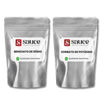 KIT Conservantes para Molhos - Sorbato de Potássio (500g) + Benzoato de Sódio (500g)