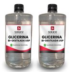 Glicerina Bi-destilada Vegetal - 2 Litros 100% Pura