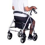 Andador Dobrável D12 com Assento 4 Rodas - Dellamed até 100kgs