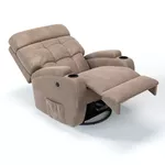 Poltrona do Papai Reclinável com Elevação Lift Elétrico Corino Importado Caramelo