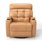 Poltrona do Papai Reclinável com Elevação Lift Elétrico Corino Importado Caramelo