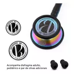 Estetoscópio Inox Duplo Adulto Infantil Black Rainbow Bic Cor Preto Rainbow