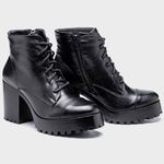 Bota Coturno ESTELA de amarrar PRETA 