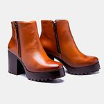 Bota Coturno Paola Plataforma Salto tratorado Whisky